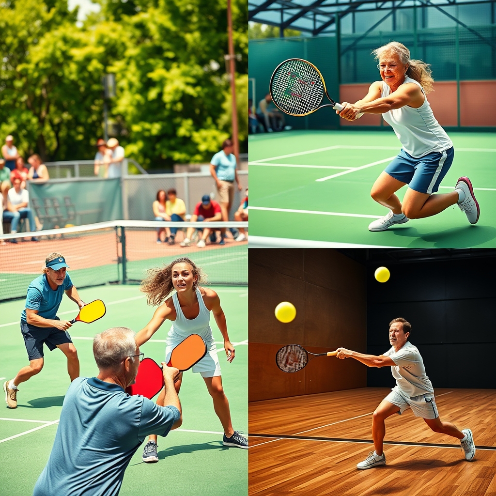 Racket Sports Showdown: Tennis, Pickleball, Badminton, and Squash Compared